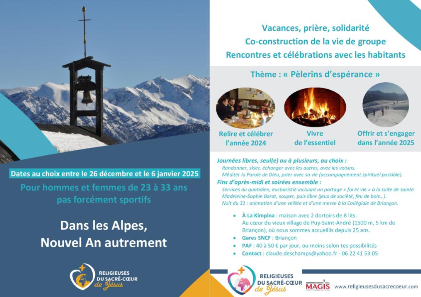 Solidarité, prière et vacances dans les Alpes, avec un Nouvel An autrement, entre jeunes !