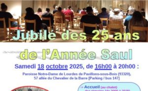 Jubilé des 25 ans de l’année Saul